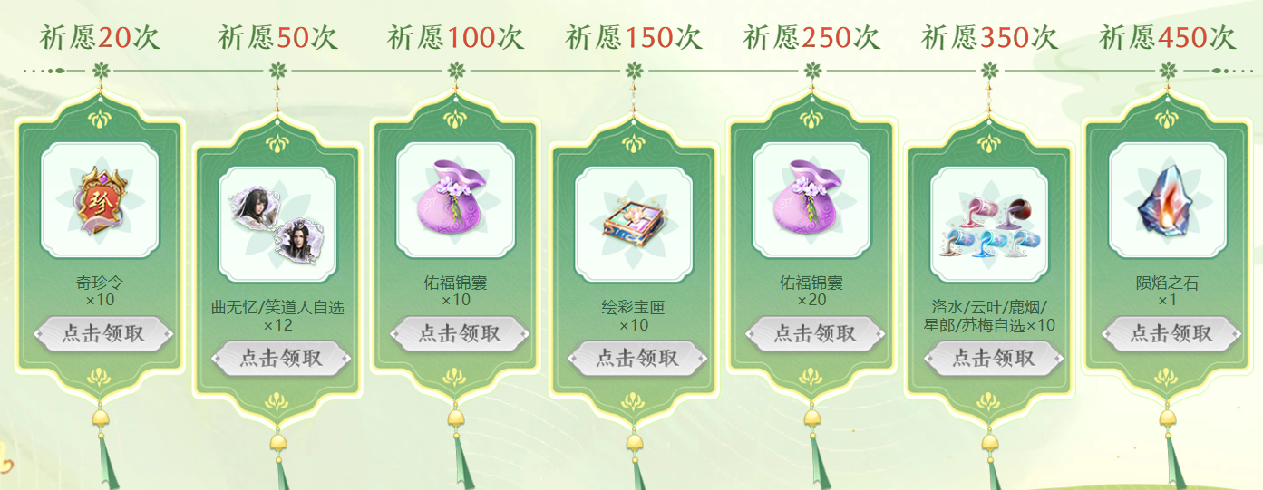 福星祈愿活动开启锦囊自有珍奇宝物
