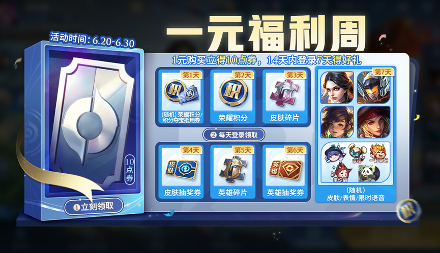 “一元福利周”活动开启公告