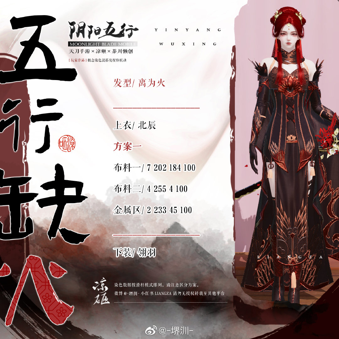 如果阴阳五行也有颜色，五行缺火三体型染色数据分享