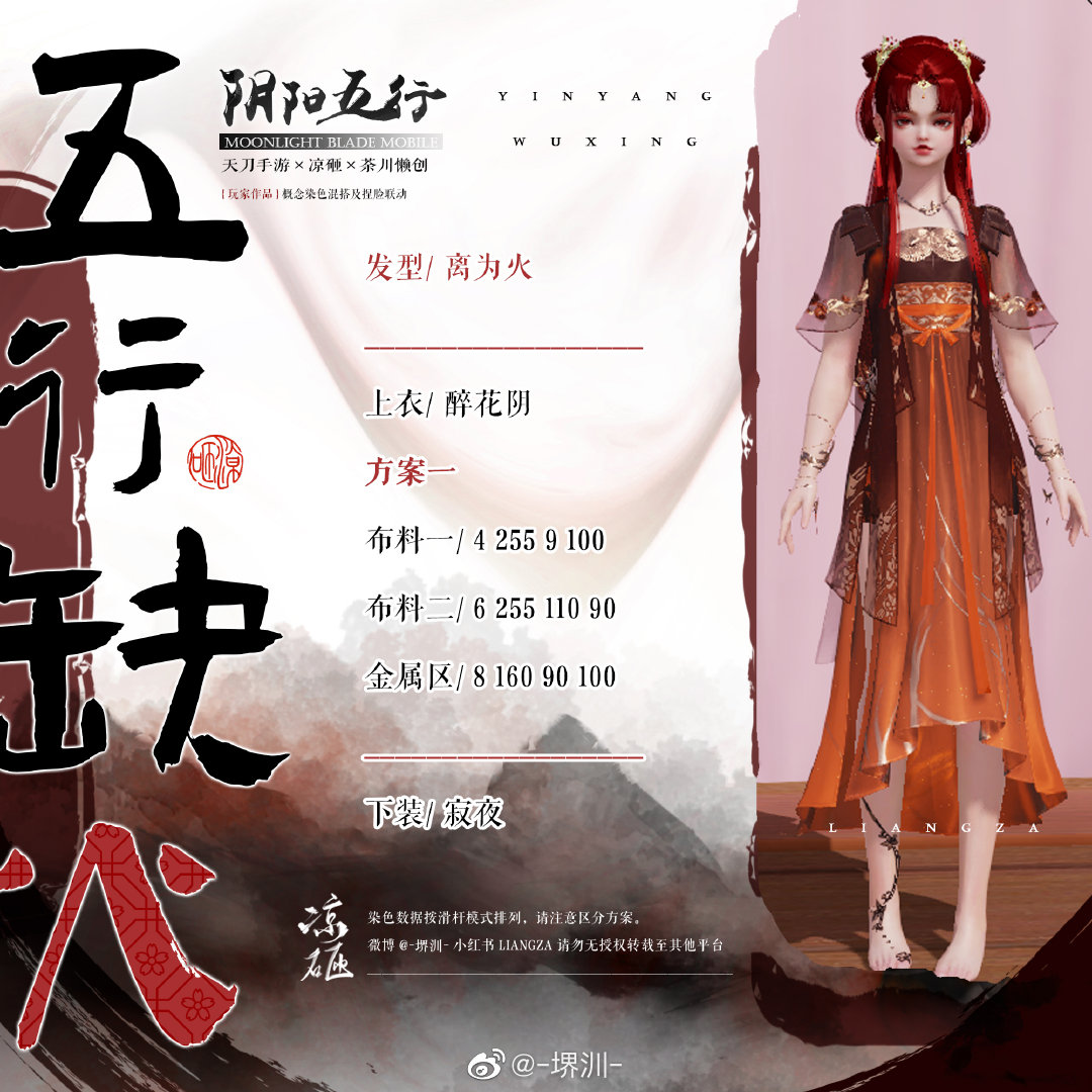 如果阴阳五行也有颜色，五行缺火三体型染色数据分享