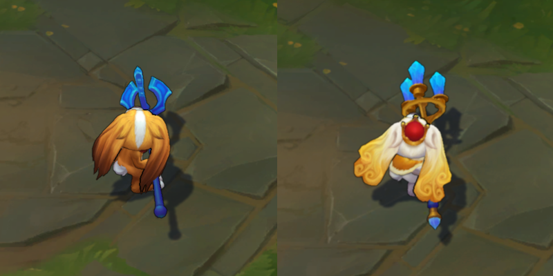 【皮肤鉴赏】至臻绒毛小鱼人菲兹与原版对比