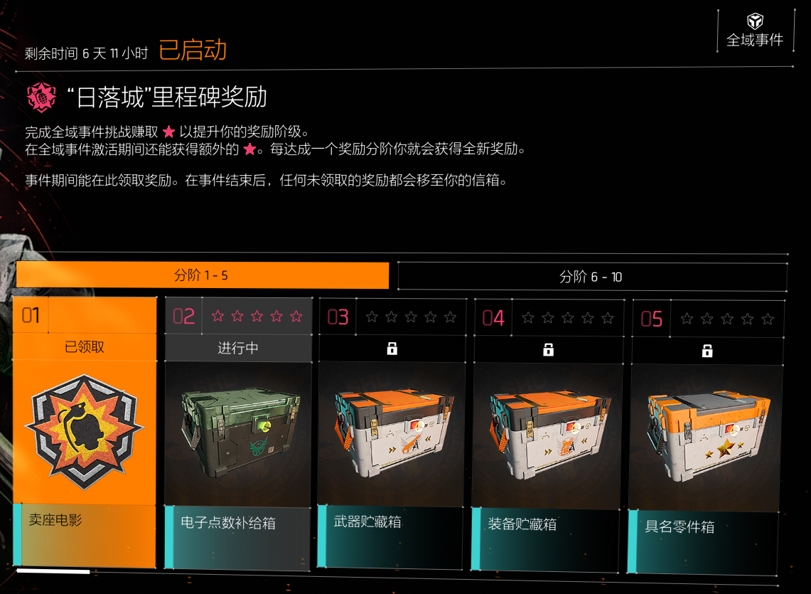 全域事件：日落城开启