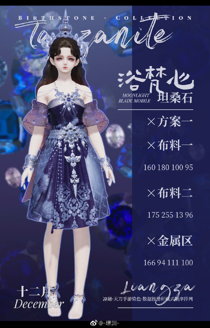 五月好运由我传递，浴梵心少女体型十二生辰石染色数据分享