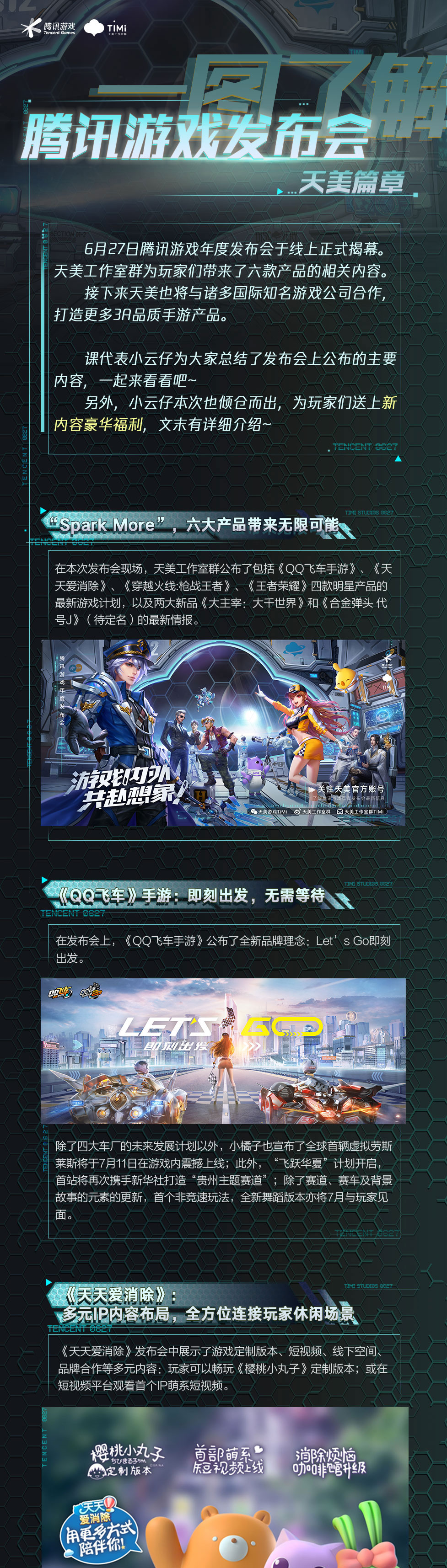腾讯游戏年度发布会，一张图带你看天美最新动态！