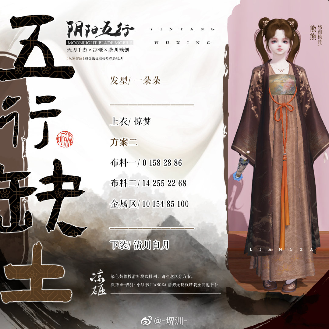 如果阴阳五行也有颜色，五行缺土三体型染色数据分享