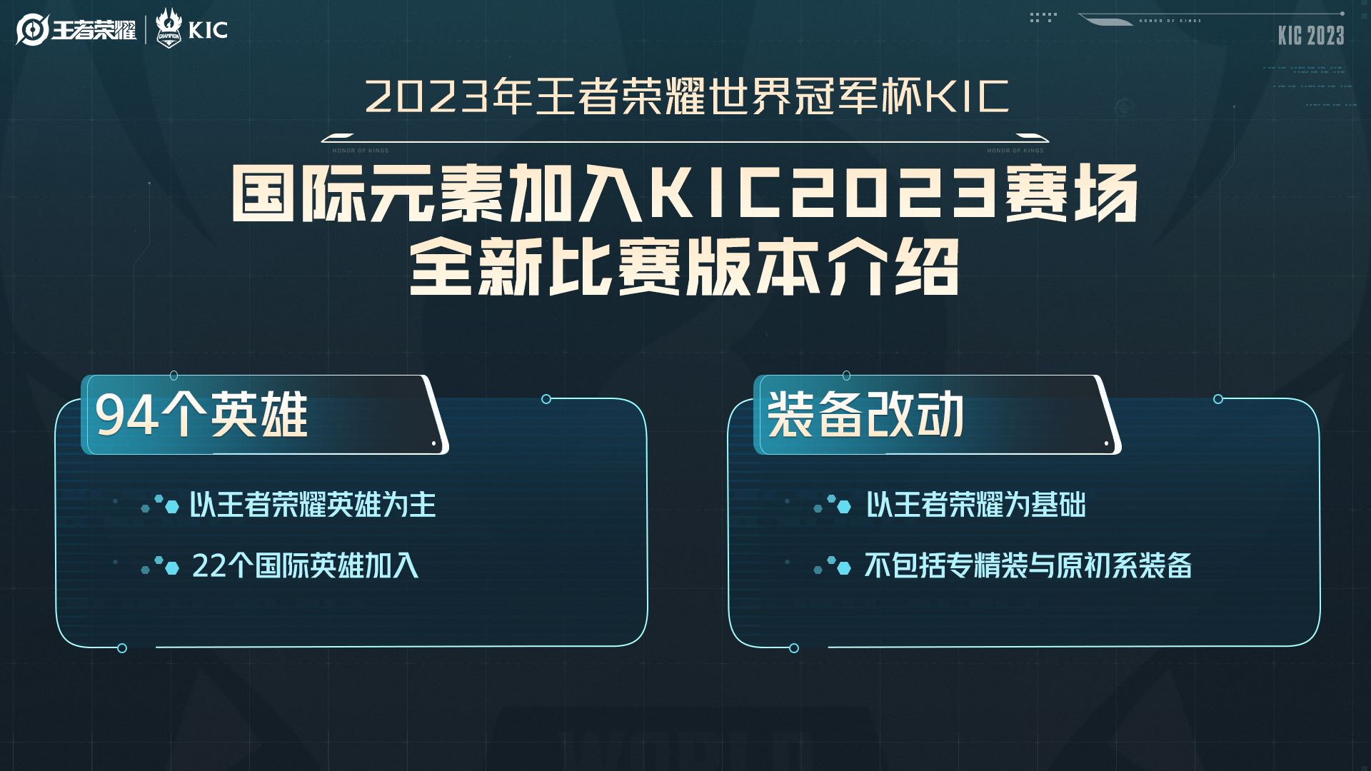 迎光，向世界！2023年王者荣耀世界冠军杯（KIC）即将开启！