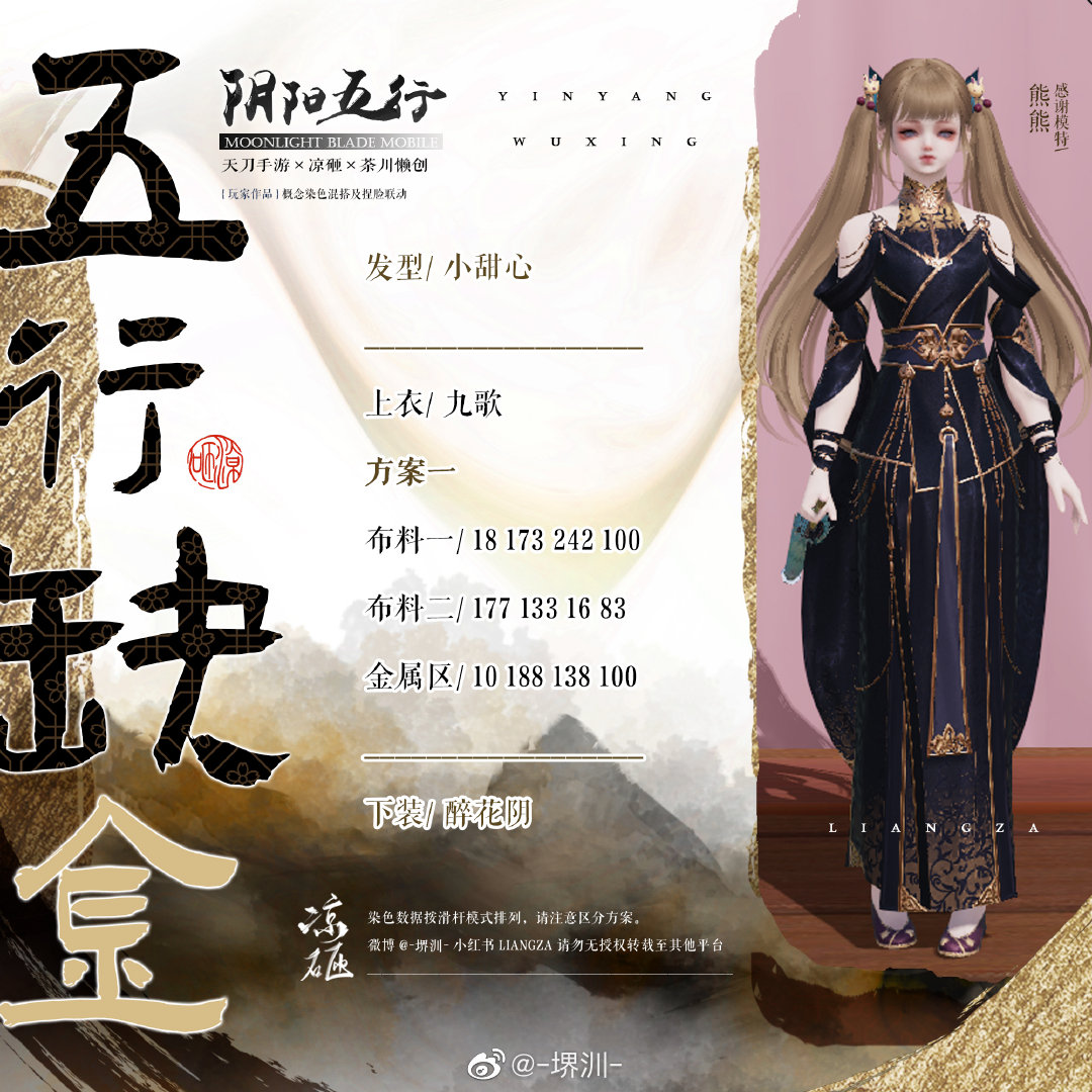 如果阴阳五行也有颜色，五行缺金三体型染色数据分享