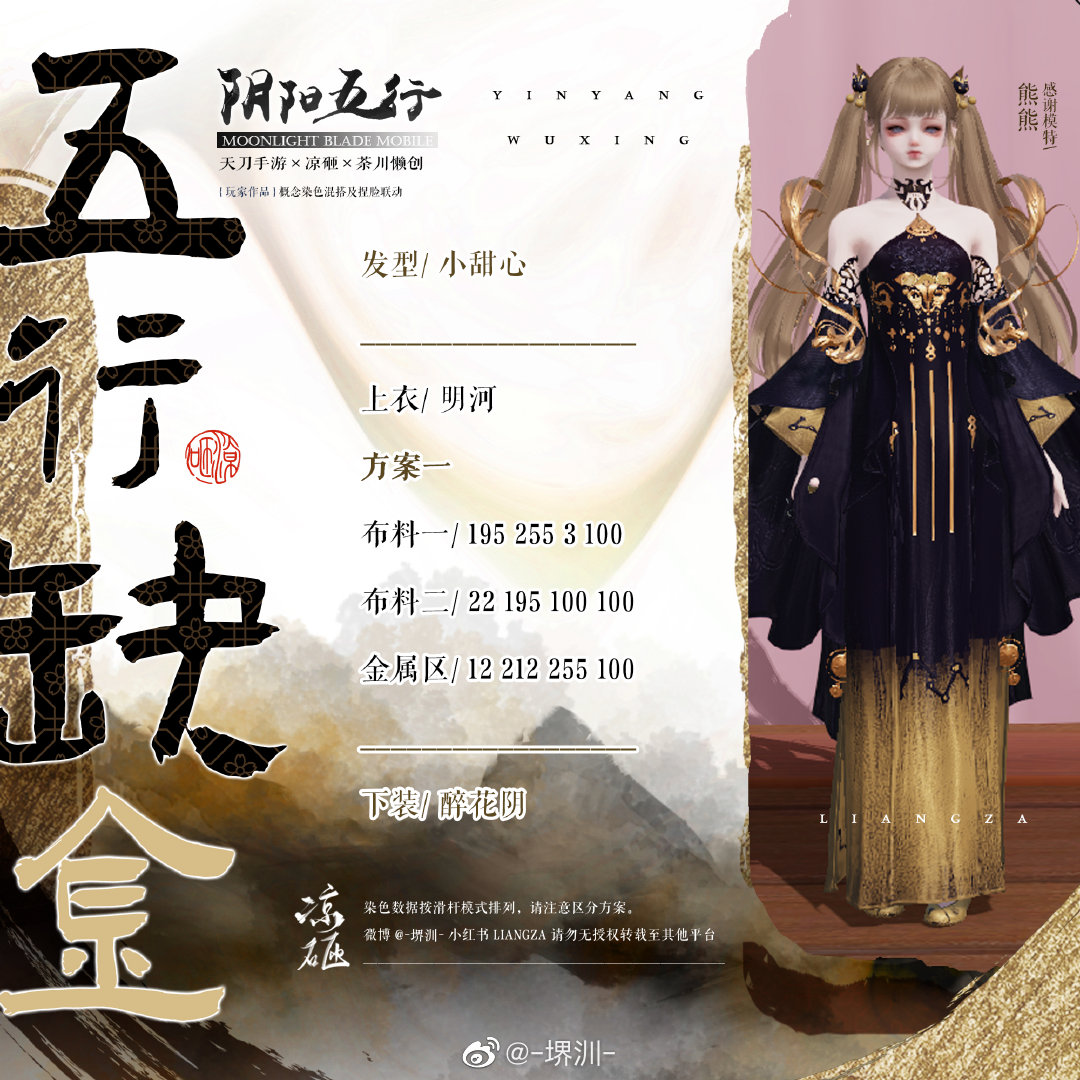 如果阴阳五行也有颜色，五行缺金三体型染色数据分享