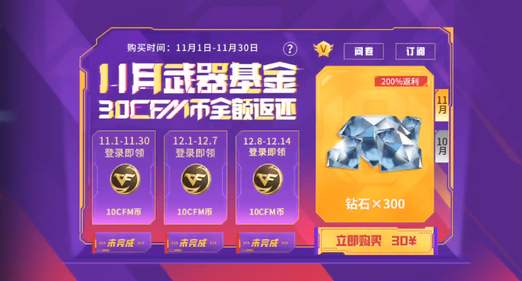 【活动分析】武器基金新奖励，参与即可享受200%返利