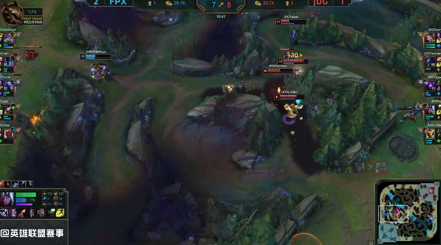 JDG完成黑八传奇，与FPX鏖战五局最终强势翻盘晋级决赛