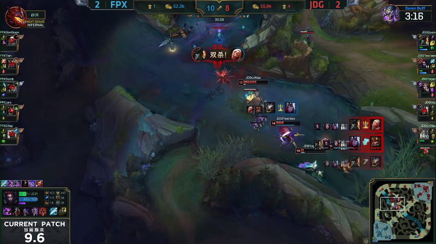 JDG完成黑八传奇，与FPX鏖战五局最终强势翻盘晋级决赛