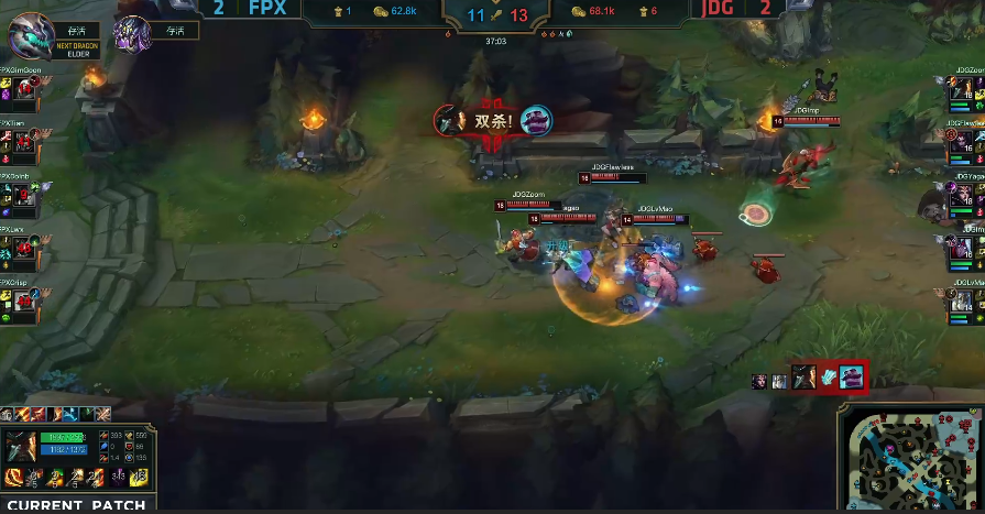 JDG完成黑八传奇，与FPX鏖战五局最终强势翻盘晋级决赛