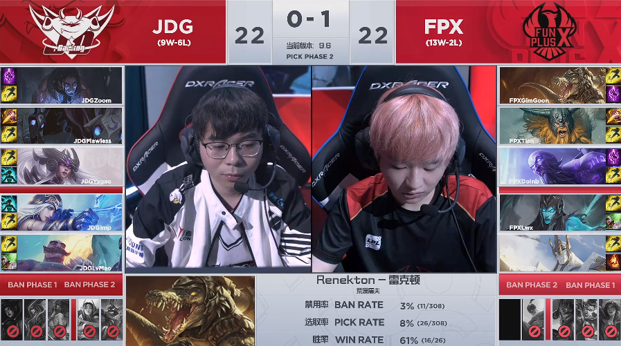 JDG完成黑八传奇，与FPX鏖战五局最终强势翻盘晋级决赛