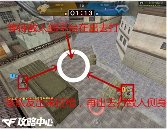 黑色城镇A点B点与中路保卫者双人卡点技巧详细