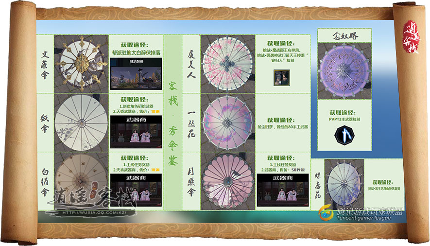 谨挽秀伞敬春风 天香主武器汇总