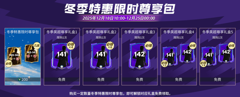 更新爆料丨冬季英超活动全新上线，1.1人气11人返场节投票开启！