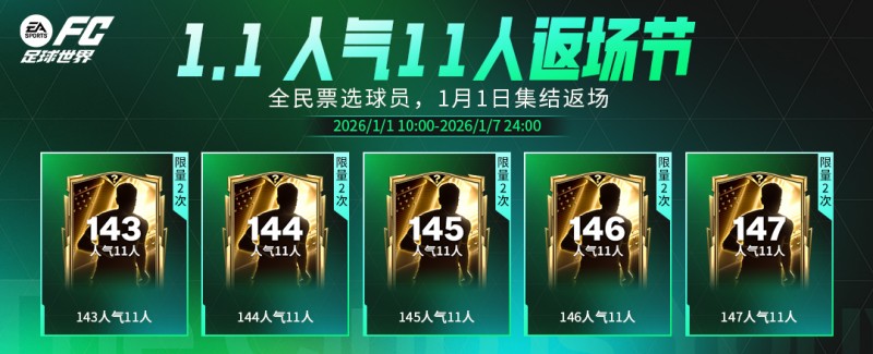 更新爆料丨人气11人返场节携假日福利登场，纪录粉碎者即将上线！