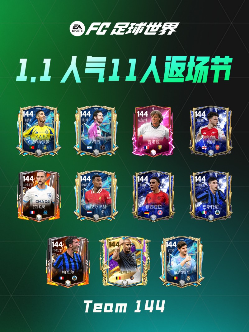 更新爆料丨人气11人返场节携假日福利登场，纪录粉碎者即将上线！