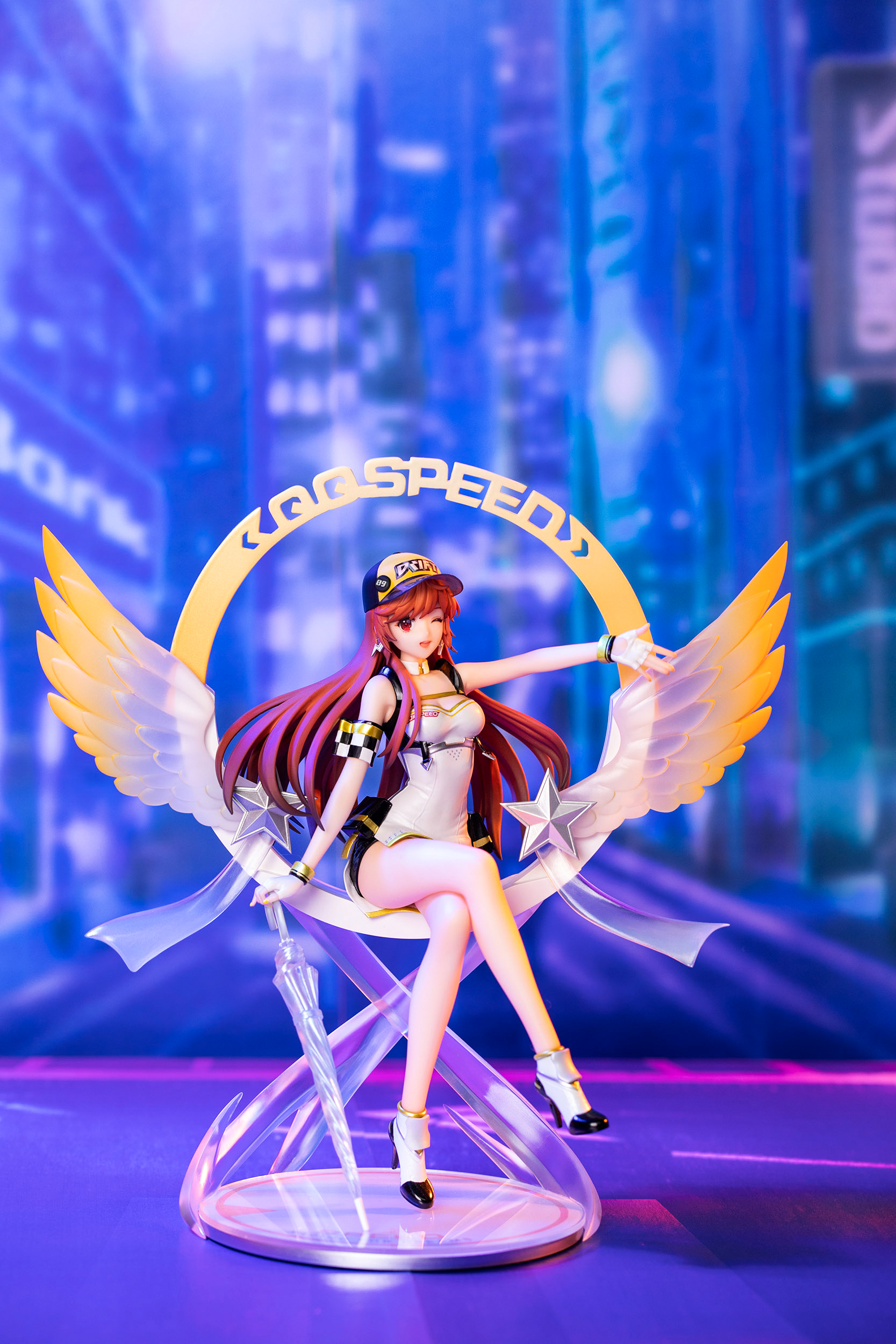 qq飞车首款小橘子正比例手办公布飞车少女与你极速同行