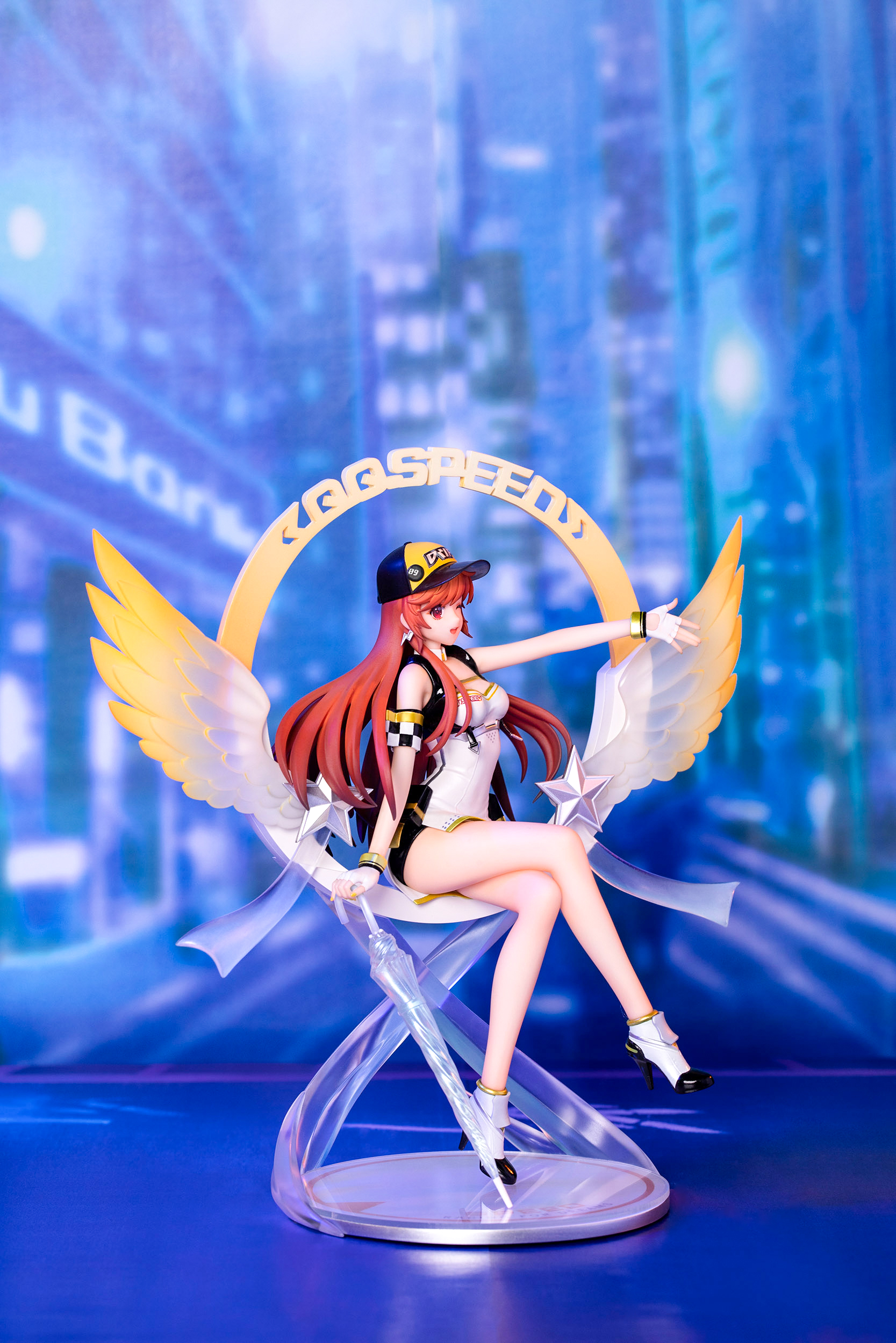 qq飞车首款小橘子正比例手办公布飞车少女与你极速同行