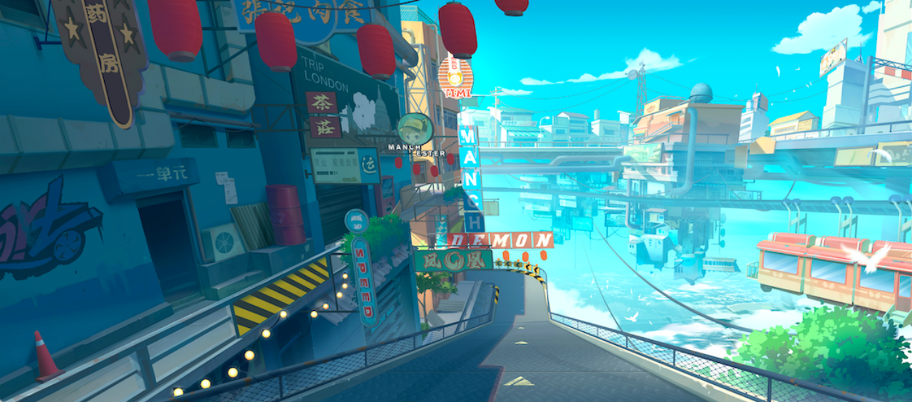 qq飞车第十张老街主题赛道聆风镇来袭