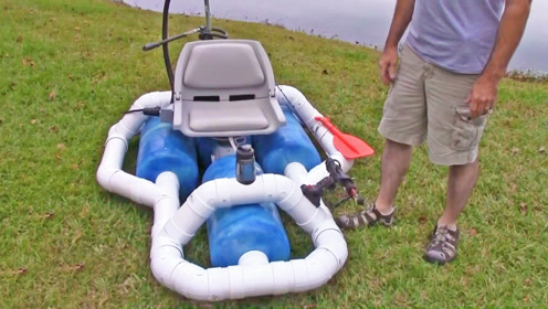 钓鱼船都不买,大叔凭手艺自制了一艘,试用一下太值了