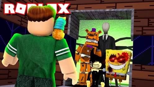 小格解说 roblox 可怕电梯模拟器:遇到海绵宝宝!