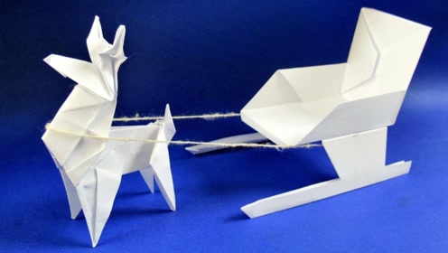 圣诞节快到了,教你折纸圣诞雪橇,简单又好看!