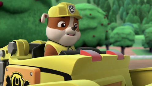 汪汪队小砾开工程车帮猪妈妈清理路上障碍!玩具故事