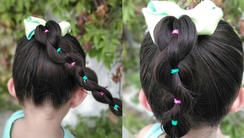 超级简单的儿童古风发型 女童发型绑扎方法