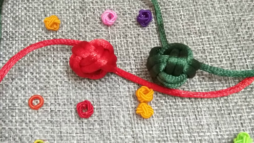 手工编绳,四边菠萝结是一种装饰在手链 项链上非常漂亮的编织结法