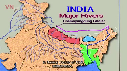 印度的主要河流,它们是印度人民的命脉,我们看到了雅鲁藏布江!