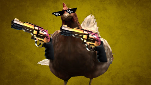 csgo:沙鹰一局5个爆头,鸡都吓得鬼畜了!