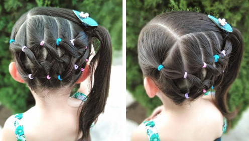 幼儿园扎头发简单好看 女童发型绑扎方法