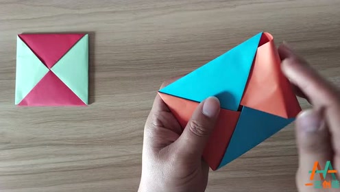 童年时期玩过的"摔纸牌"的折纸游戏