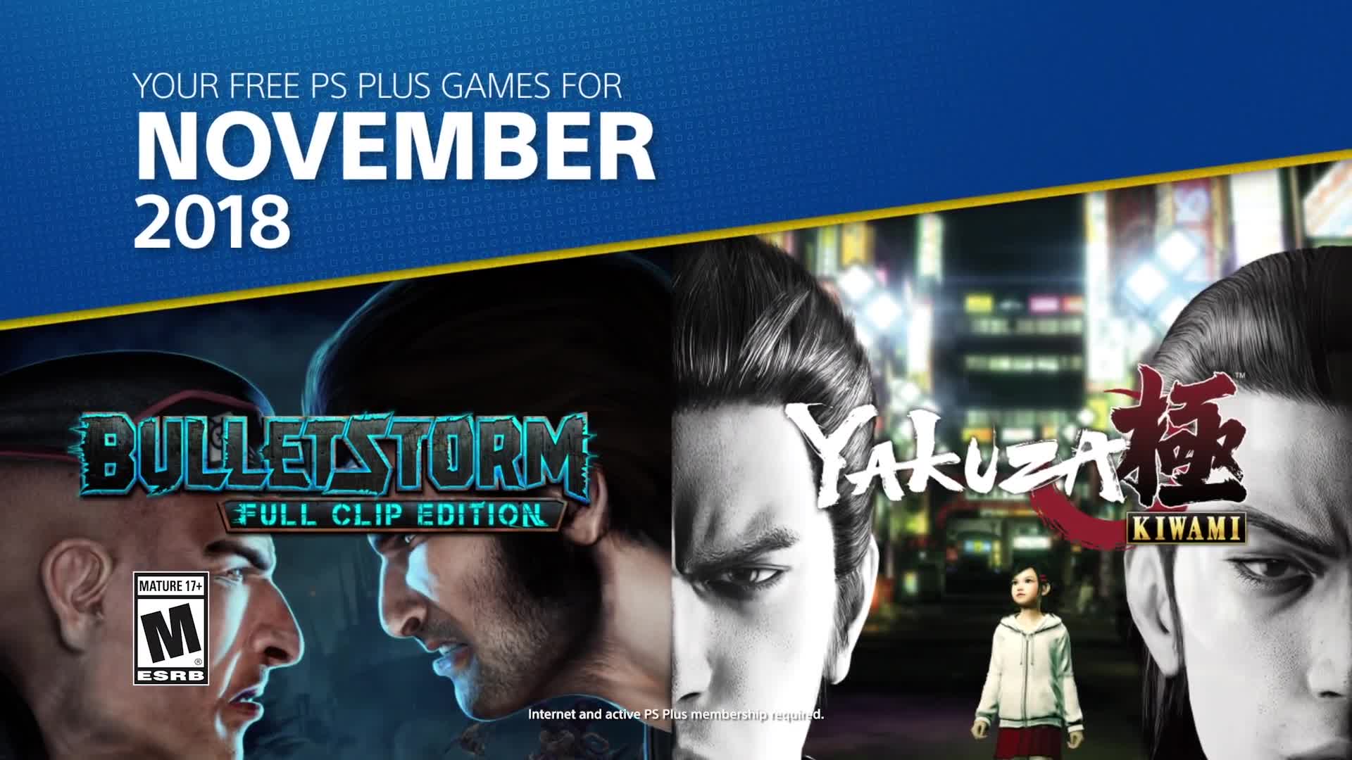 PS+ 美服 11 月会免阵容公布