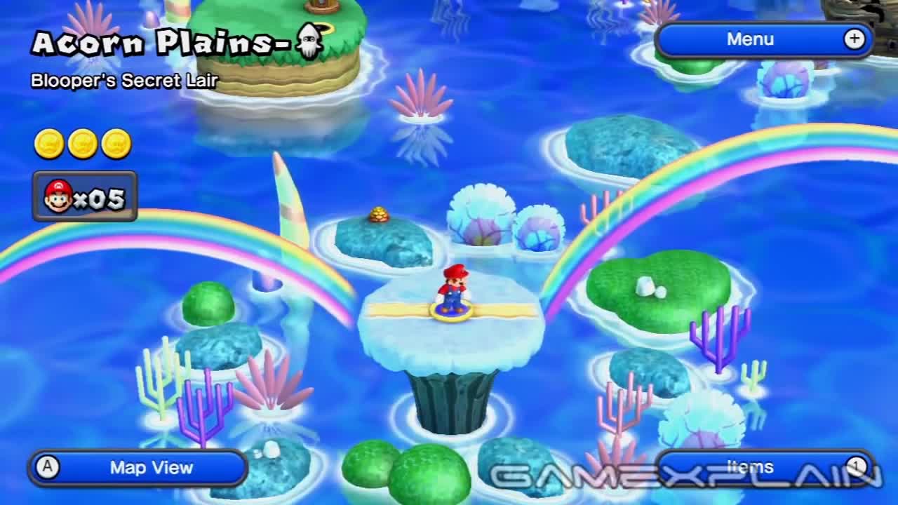 ​《新超级马力欧兄弟 U 豪华版》 1-S 关卡星币收集视频